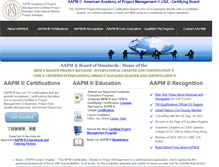 Tablet Screenshot of americanacademyofprojectmanagement.com